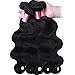 Cranberry Hair Brazilian Virgin Hair Body Wave Human Hair 28 Inch One Bundle Weave 100% Unprocessed Hair Extensions Natural Black Color (One Bundle)