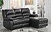 Case Andrea Milano Bonded Leather Sectional Sofa with Single Recliner
