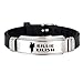 Chutoral Billie Eilish Bracelet, Rap Singer Stainless Steel Silicone Wristband Wristlet Jewelry Accessories Bangles Fans(H03)