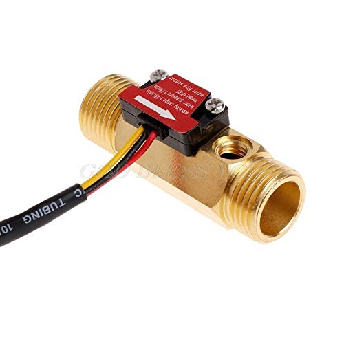 Flow Meters - Digital Flow Meter Water Flowmeter Temperature Time Record With G1 2 Sensor - Thermometer Brass Victor Sanitary Auto Cooling Welder Totalizer Controller Adult Pool Infinity Visual - Thumbnail 3