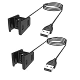 Fitbit Charge 2 Charger, BeneStellar Replacement Charger Charging Cable or Charging Cord for Fitbit Charge 2 Heart Rate and Fitness Wristband (Black 3.3ft 2pack)