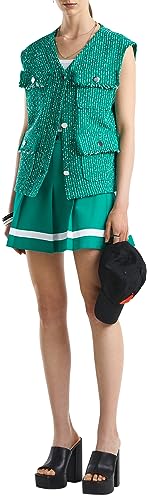 United Colors of Benetton Femme Jupe 3w3cd0007, Vert Brillant 24b, 44