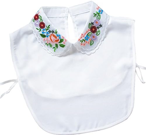 HappyStory Women's Decorative Peter Pan False Shirt Collar Detachable Lapel Faux Collar White