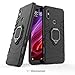 Cocomii Black Panther Ring Xiaomi Mi A2/Mi 6X Case, Slim Thin Matte Vertical & Horizontal Kickstand Ring Grip Reinforced Drop Protection Bumper Cover Compatible with Xiaomi Mi A2/Mi 6X (Jet Black)