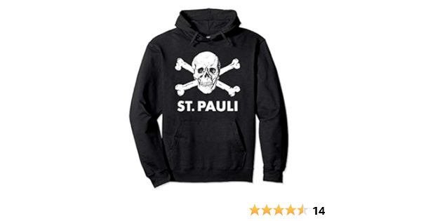 Amazon Com Fc St Pauli Skull Logo Official Merchandise Pullover Hoodie Clothing Shoes Jewelry