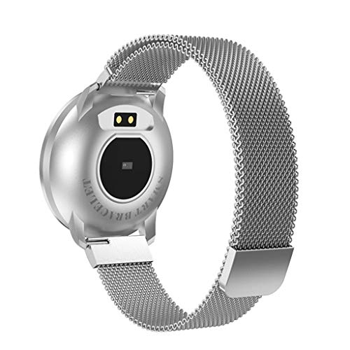 Smart Watch with Bluetooth, Fitness Tracker Heart Rate Monitor Smart Bracelet IP68 Waterproof Health Activity Tracker Pedometer for Smartphone(Silver)