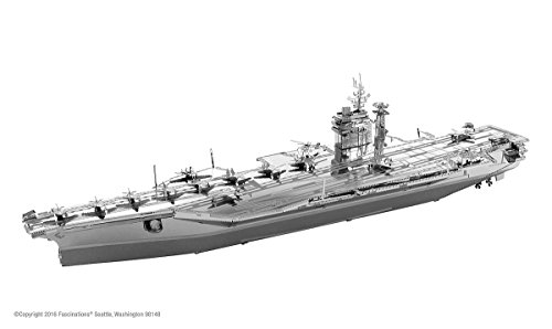 Fascinations ICONX USS Roosevelt CVN-71 Aircraft Carrier 3D Metal Model Kit