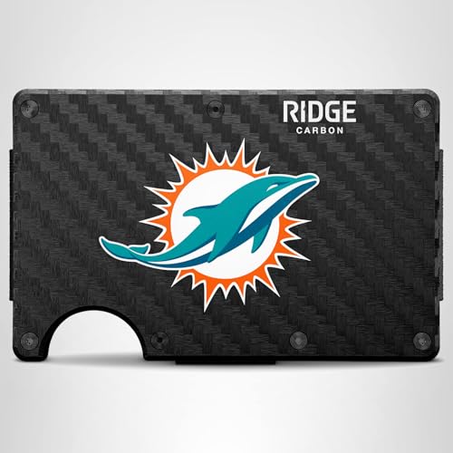 Ridge Wallet - Miami Dolphins - Carbon Fiber 3k