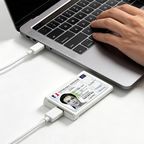 USB Card Reader with NFC, CIE USB Smart Card Reader with NFC, CAC Cards and Contactless Cards, Support Electronic Identity eID, Health Cards, Credit, SIM, Compatible DNI ID DNIe nPA