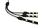 2 Pack Black 4 Pin LED Splitter Cable - 3 Way Y Splitter for One to Three RGB 5050 3528 LED Strips with 8 Male 4 Pin Plugs