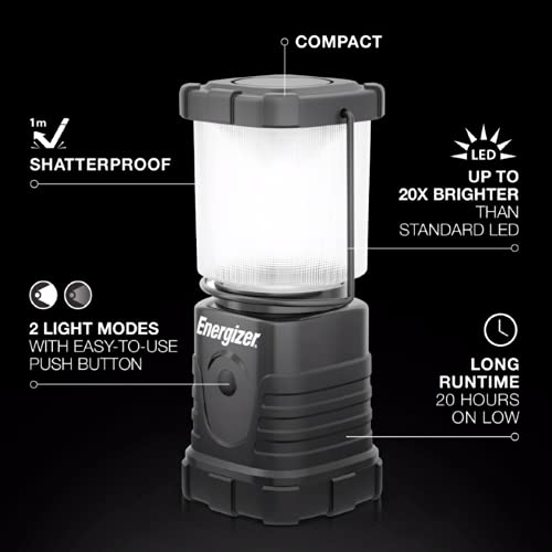 Energizer LED Camping Lantern, Battery Powered Lantern, Water Resistant