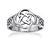 Celtic Triquetra Trinity and Flower Knot Eternity Sterling Silver Ring Size 11(Sizes 4,5,6,7,8,9,10,11)