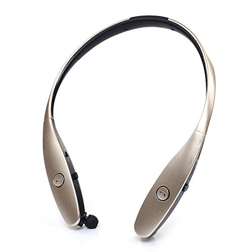 Wireless Bluetooth Stereo Handsfree Neckband Headset Headphone Earphone Earbud Sport/Running/Gym/Exercise lightweight Sweatproofï¼ˆHarmon Kardon Soundï¼‰ (Gold)