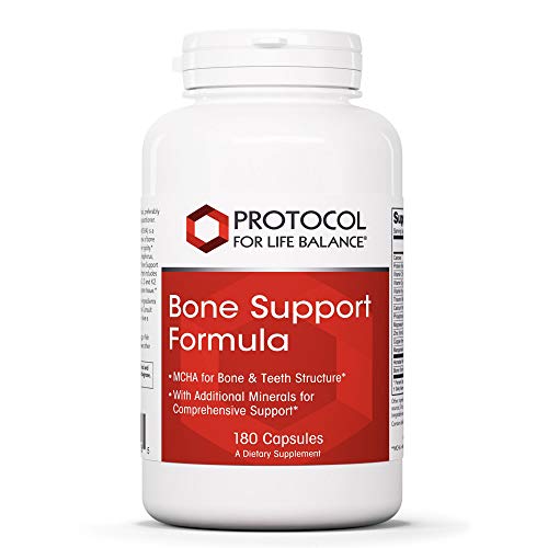 Protocol For Life Balance - Bone Support Formula - with Magnesium and Vitamins C, D, K2 to Support Bone & Teeth Structure, Bone Density, Calcium Absorption, Joint Pain Relief - 180 Capsules