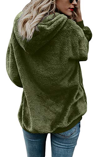 [- DOKOTOO Womens Fuzzy Casual Loose Sweatshirt Fleece Hoodies Pockets S-XXL  -]