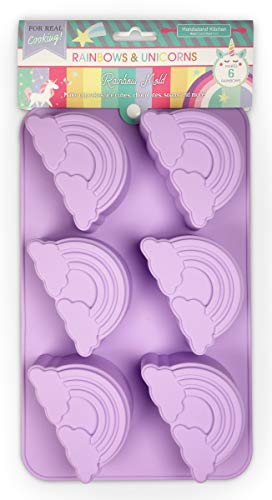 Handstand Kitchen Rainbows and Unicorns Silicone Rainbow Shaped Cupcake Mold - Thumbnail 6