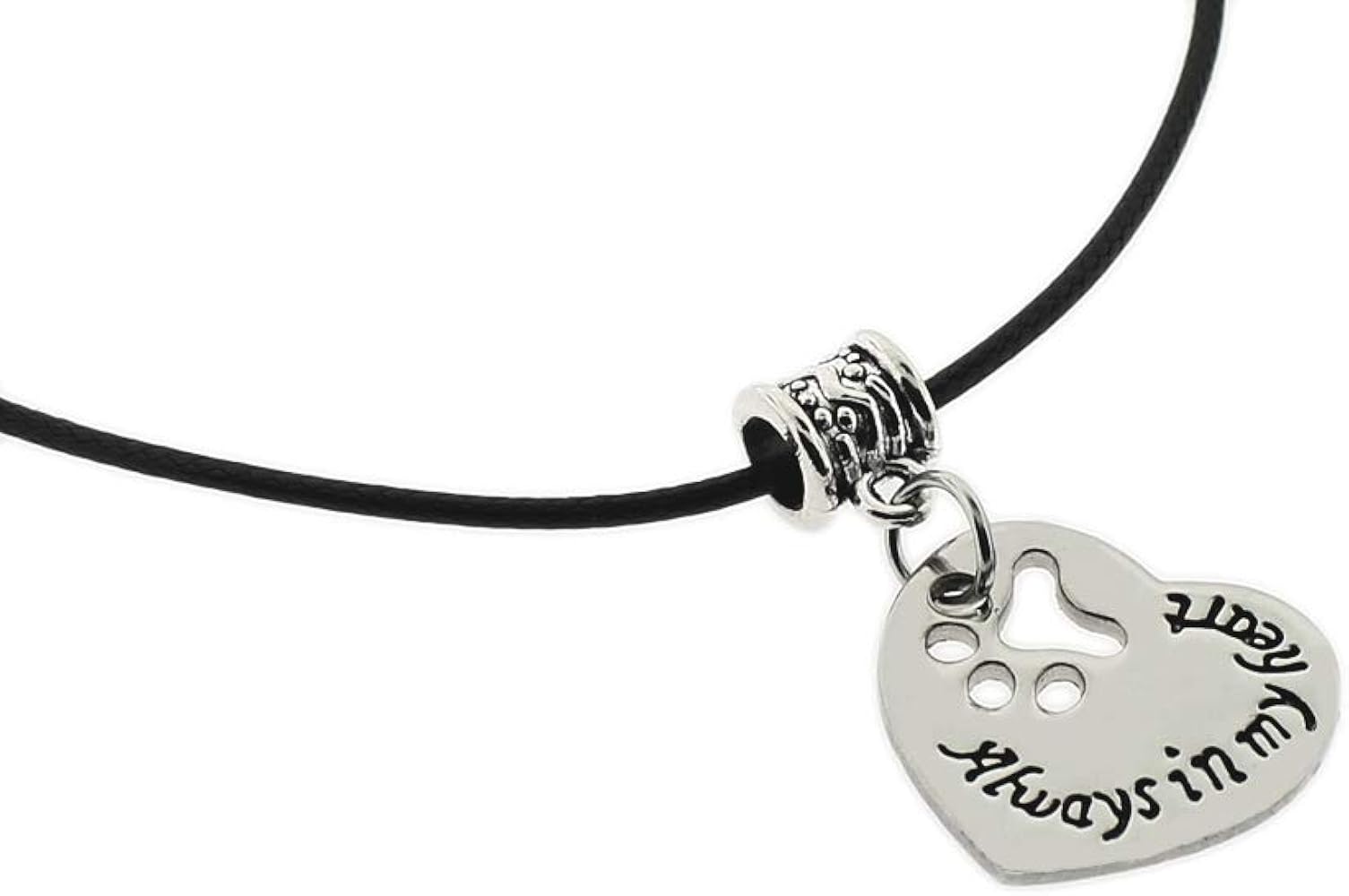 engraved dog paw necklace