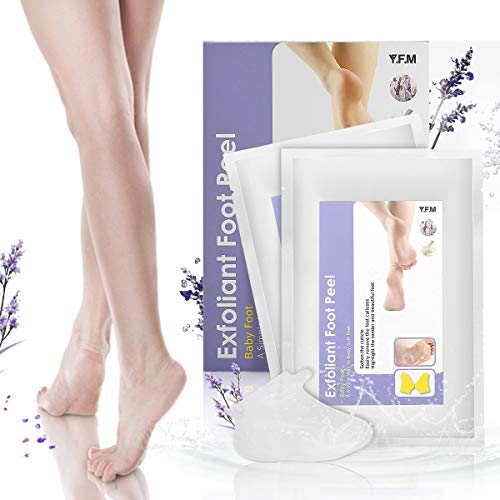 Foot Peel Mask, Y.F.M - 2 Pairs Foot Peeling Mask, Exfoliating Calluses and Dead Skin Remover,Repair Rough Heels, Get Soft Baby Foot,Lavender Scented,Completed in 2-7 days