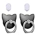 Phone ring holder ,cell phone mount stand 2 Pieces,metal finger grip stand holder ring,car mount for iPhone 6s plus 7 plus, Samsung Galaxy S7 edge HTC Nokia Smartphones Tablet phone ring (Cat Gray)