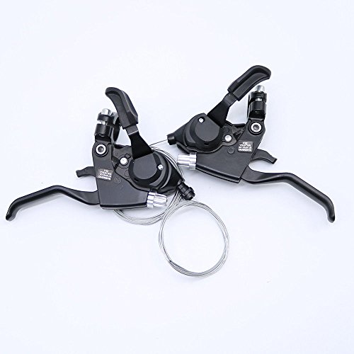 Sososhoot ST-EF51 Set 3 x 7 Shifter/Brake Lever with Gear Shift Cable (21 Speed) Black V-Brake