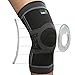 TechWare Pro Knee Brace for Women & Men - Knee Compression Sleeve for Knee Pain, Knee Support. Knee Brace for Meniscus Tear, ACL, and Arthritis with Side Stabilizers & Gel Pads (Black/Gray Medium)