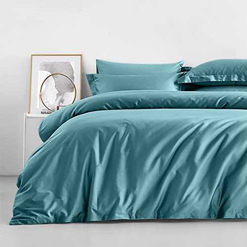 ZonLi Bamboo Duvet Cover for Weighted Blanket (Blue, Queen Size, 60