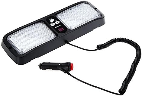 OLSR® Emergency Flashing Warning Beacons, Aluminum Alloy High Power 20W 12V 86 LEDs Car Strobe Lights Enforcement Hazard Lights Mini Bars in Car Vehicle Automobile Sun Visor (12 Flash Patterns) (Amber)