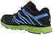 Salomon Men's X-Mission 3 Trail Running Shoe, Black/Granny Green/Bright Blue, 10 D US
