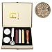 Mingting Wax Seal Stamp Kit,Mingting Classical Old-Fashioned Antique Wax Stamp Seal Kit Initial Letters Alphabet Set Gift Box with Vintage Wooden Handle and Brass Color Head(A)