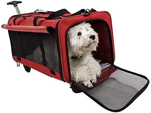 GEARDO Bigger Size Removable Carrier for Pet-Travel 24.8″X15.3″x16.9″ Wheeled Stroller can Handle 2-3 Cats or Medium Dog