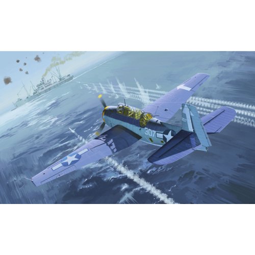 Academy TBM-3 "USS Bunker Hill" Airplane Model Building Kit