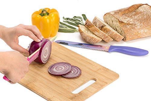 Landscape Kitchen Knife Set in Gift Box - Unique Gifts For Her and For Him - 6-Piece Colored Sharp Chef Knives Set - Christmas, Wedding and Graduation Present Idea - Cuchillos de Cocina para Regalo