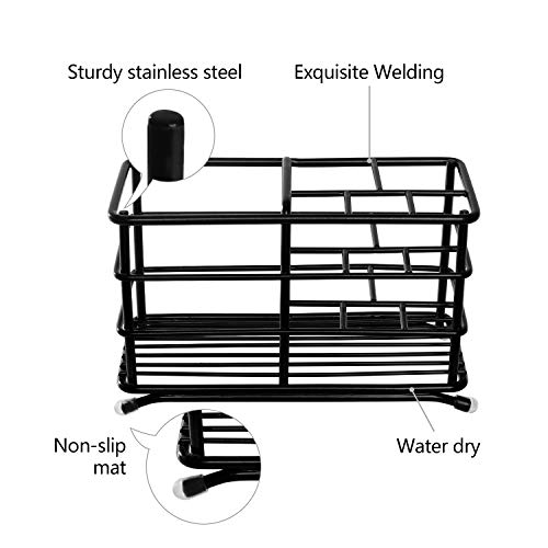 image for HYRIXDIRECT Toothbrush Holder Black Plating Stainless Steel Rustproof 