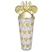 Disney Mickey Mouse Acrylic Travel Cup with Straw - Black with Gold Ear Design and Lid - 22 oz
