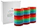 Cornucopia Colored Plastic Mason Jar Lids (Wide Mouth, 24-Pack, Unlined); Multicolored Economy Bundle of Large Mason Jar Caps 86-450 Size, BPA-Free