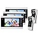 Jeatone 7'' Wired Video Door Phone Intercom System Support Monitoring Unlock IR Night Vision