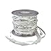 Fowod 3 Strings Beaded Ribbon, Tree Garland, Satin Ribbon and Organza Wired Ribbon, 33 Feet,Silver