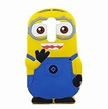 LG G Stylo Case/G4 Stylus Case Mingfung 3D Cute Despicable Me 2 for Minions Soft Gel Rubber Silicone Protection Skin Case Cover for LG G Stylo / G4 Stylus/LS770/H631/MS631(Two Eyes Blue)