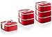 Ozeri Thermomax Stackable Lunch Box and Double-wall Insulated Food Storage Container, Red