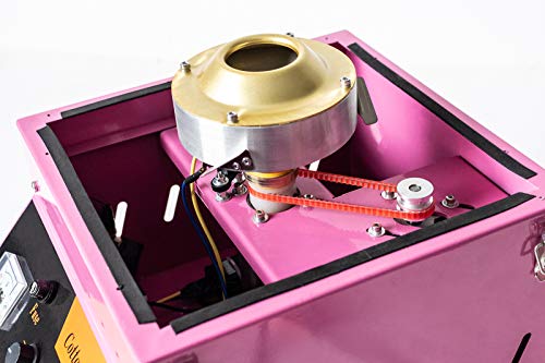 AJO Electric Commercial Quality Cotton Candy Machine and Candy Floss Maker (Pink)
