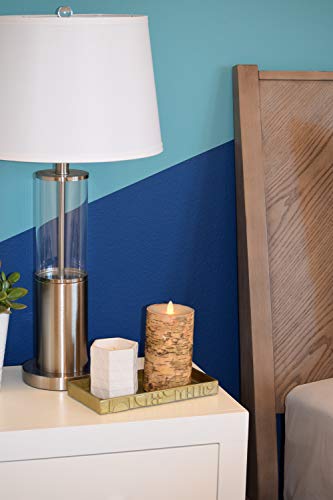 Flameless Candles Flickering Flame Effect Real Wax(D 3.5" x H 7"), Real Birch Bark Battery Operated LED Pillar Candles Real Wax with Timer and Remote to Buy Separately - Thumbnail 3
