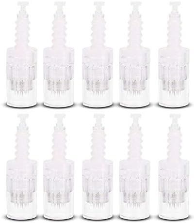 12Pin Lemedy Replacement Cartridges for Derma Pen, Skin Care Beauty Tool 10 Pcs 12 Needles for Electric Stamp Pen (Bayonet Slot)