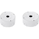 Universal Bullet Security Camera Junction Box Mount Bracket Plastic Rainproof Junction Box Mount Bracket for IP Camera Electric Enclosure, Indoor/Outdoor Wall Cable Junction Base Boxes (2 Pack)