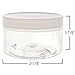 4 Ounce Slime Glue Putty Storage Jars (8 Pack) with Labels - Clear Empty Wide-Mouth Plastic Containers with White Lids for DIY Slime Making