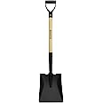 KOLEIYA Flat Shovel,Transfer Shovel with D Handel and Heavy Duty Square Head for Landscaping,Gardening,Construction,Snow Shoveling and Yard Work,41-Inch,Metal+Wooden