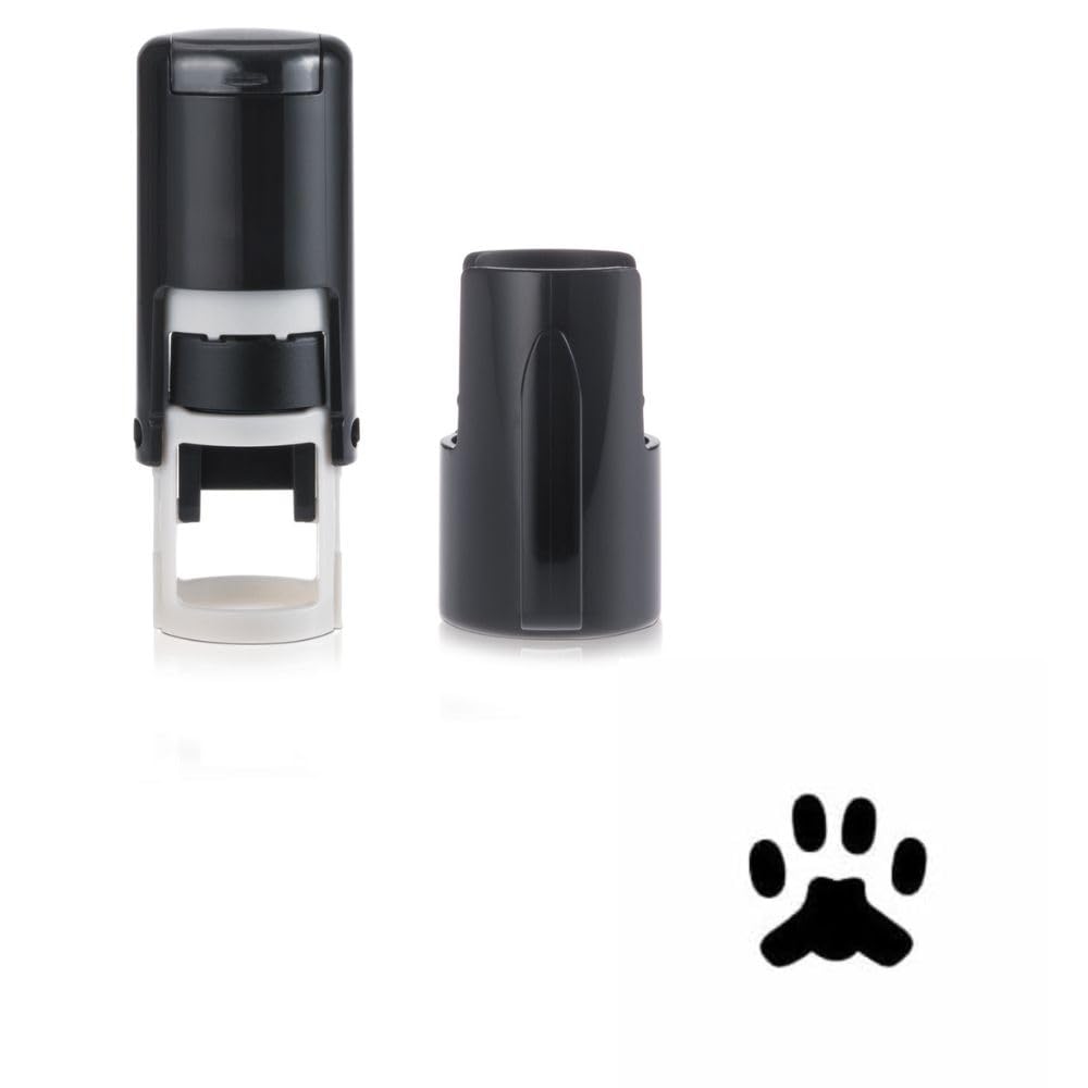 Pet Paw Print Stamp – Loyalty Card Stamper - Self Inking Black Ink - Approx. 11mm
