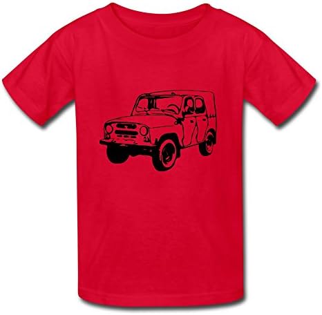 Uaz Jeep (1 Color) X-small Tshirt Printed For Kids Red