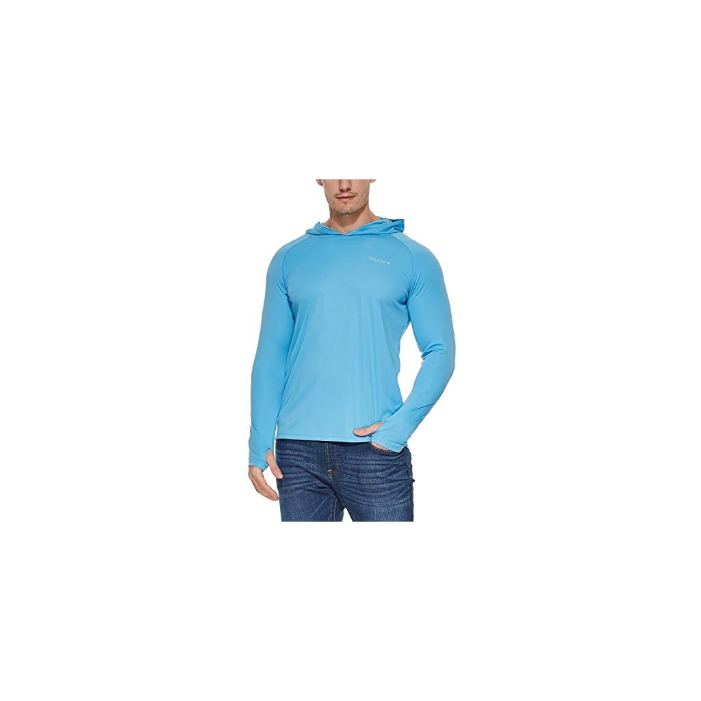 BALEAF Men's UPF 50+ Sun Protection Hoodie Long Sleeve SPF/UV Quick Dry