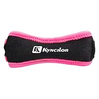 Pviolet 2 Pack Knee Pain Relief Sports Support Strap Belt Soft Brace Protector Adjustable Patella Tendon Guard Pad Relief Stabilizer Hiking (17 x 7.8 cm, Pink)