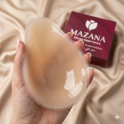 MAZANA Strapless Bra & Silicone Backless Bra for Women | Invisible Push Up Stick-On Bra with Wireless Support | Reusable Adhesive Bra for Backless Dresses, Wedding & Evening Gowns